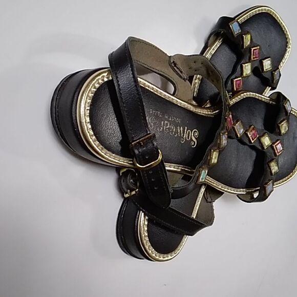 VINTAGE SOFWEAR SHOES HOUSTON TEXAS LEATHER RHINESTONE SHOES - Picture 8 of 9